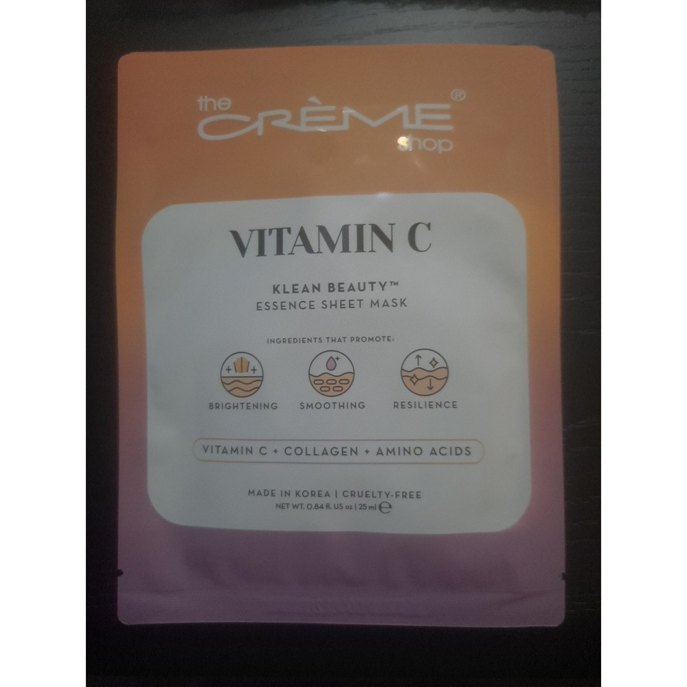 THE CRÈME SHOP Klean Beauty™ Essence Sheet Mask - Pack Of 5 Vitamin C & Collagen